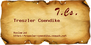 Treszler Csendike névjegykártya